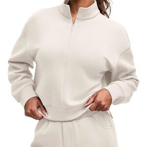 Soft Cream Quarter-Zip Pullover